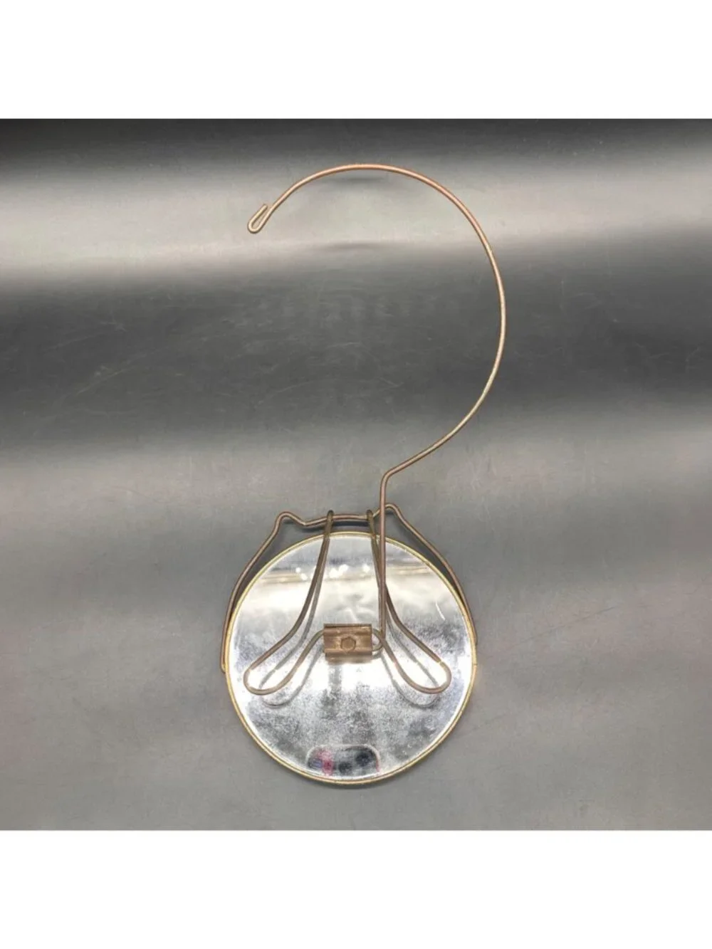 Vintage Double Sided Vanity Mirror Magnify Gold Tone Frame Hanging Stand Up